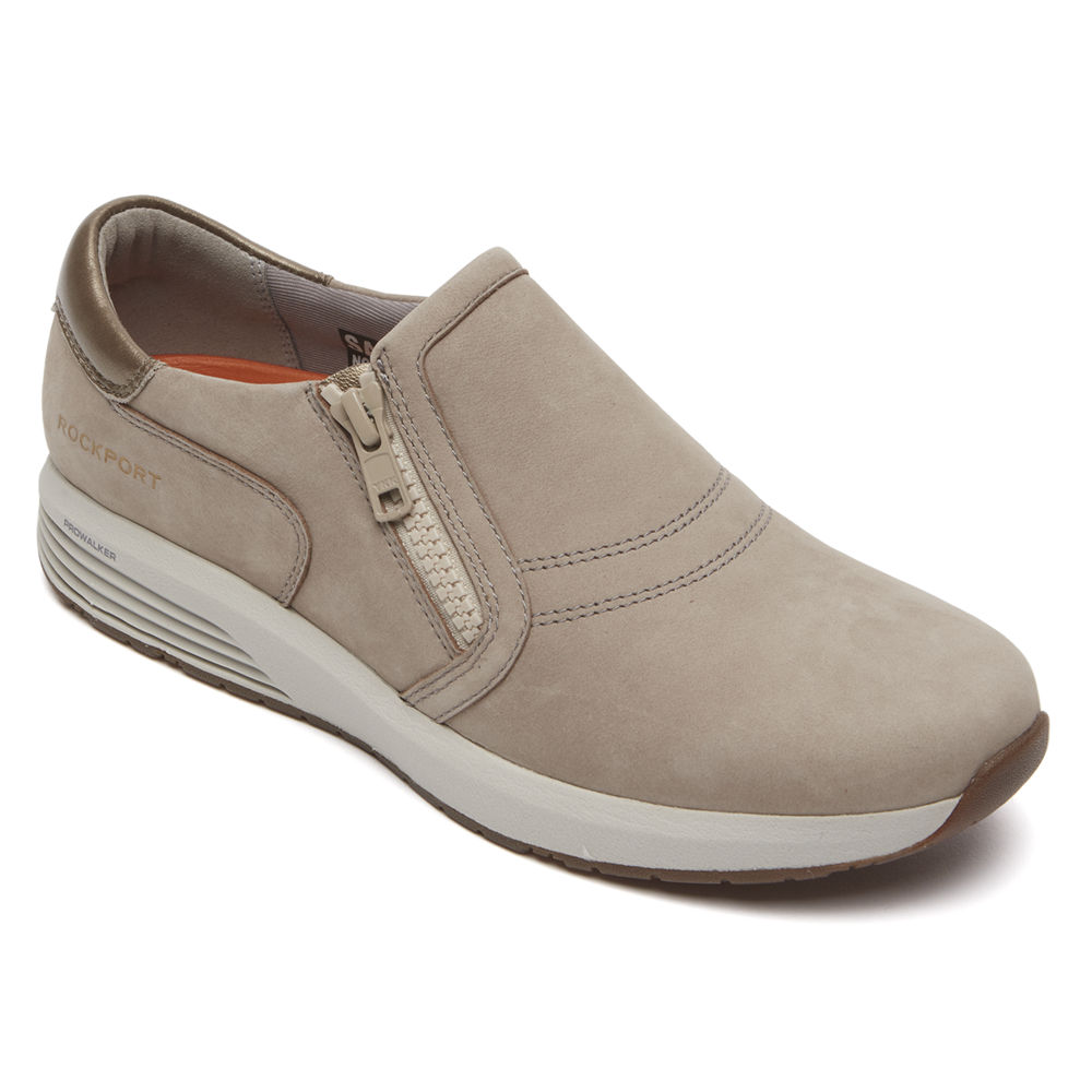 Rockport Joggesko Dame Grå - Trustride Prowalker Slip-On - MOJD43780